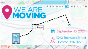 Moving Postcard Showing Route from 142 Berkeley Street to 1340 Boylston Street