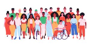 Illustration of a Group of Latino/a/é People