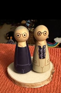 For privacy Andrea & Sherry will be represented using their Wedding Toppers. Credit to Scrambledpegs on Etsy.com