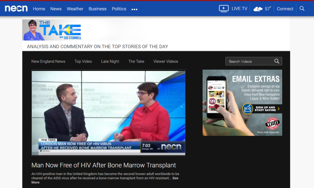 NECN The Take London Patient screen grab
