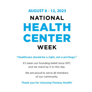 Graphic commemorating National Health Center Week August 6 - 12, 2023