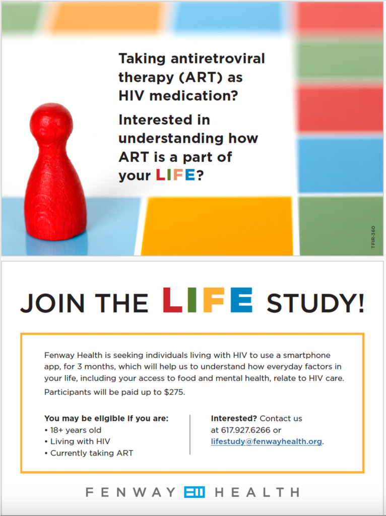 LIFE Study flyer. Image used brings up the connotations of the board game Life, but isn't for copy right reasons.