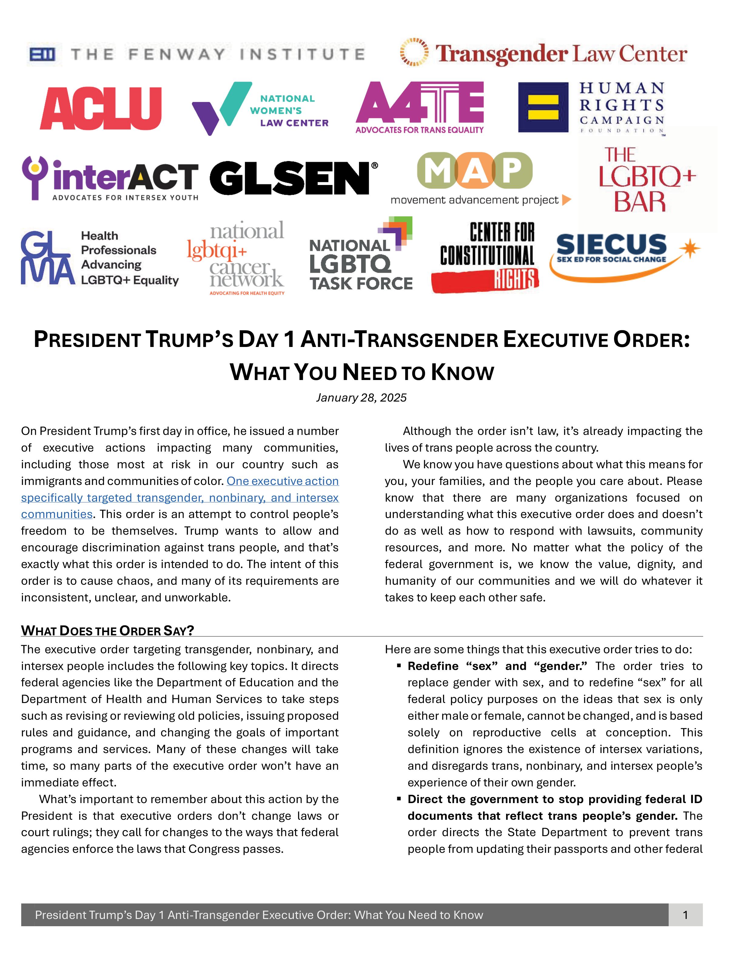 First Page cover of the explainer