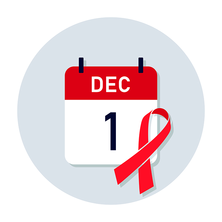 World AIDS Day December 1 calendar icon